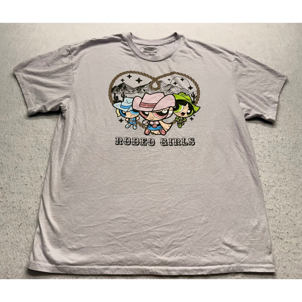 Powerpuff Girls Rodeo Girls Graphic T-Shirt Lavender Purple XL PGN072AUAFWP12